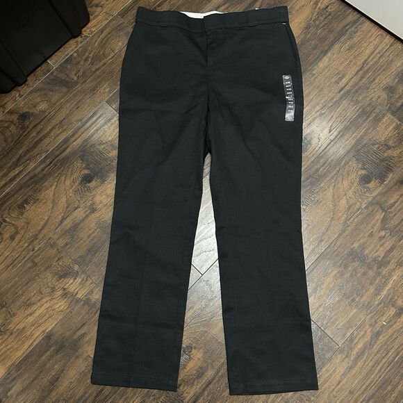 NWT Dickies Women's 16R Slim Fit Straight Leg Work Pants, Black 776F - Picture 1 of 8